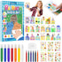GAKICO Rainbow Scratch Art for Kids: Creative Squeegee Painting Kits, Rainbow Scratch