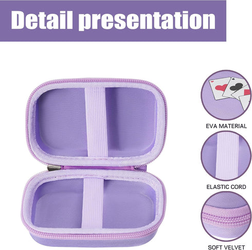 Hard Portability Playing Card Travel Case, Compatible with Set Enterprises FiveCrowns Game, Protective Organizer