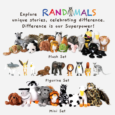 Randimals Plush Toy Stuffed Animal Mix - Horse & Duck Hybrid Stuffed Animals for Girls & Boys - Huggable & Soft Animal