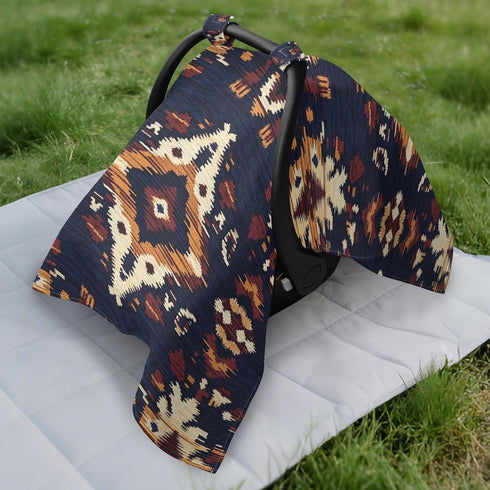 Dalzium Tribal Aztec Car Seat Cover Baby, Carseat Canopy Cover for Girl Boy, Breathable Baby Carrier Cover Stroller Sun