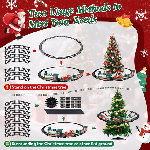 SHXYKZ Set, Set, 2 Hanging Christmas Train Under The Christmas Tree Train Toy Train for Christmas Tree with Real