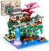 NEWABWN Cherry Blossom Tree Building Set with Lighting, Architecture of Peach Blossom