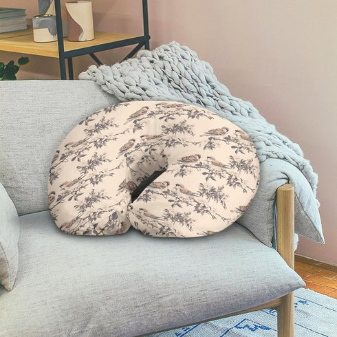 Daulesho Sparrow Nursing Pillow Case for Newborn, Cute Bird Breast Feeding Pillow Support Lounger Cover, Washable