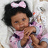 18 Inch 3+ WOOROY Realistic Reborn Baby Doll Black Girl African American Newborn Baby with Soft Body, Lifelike Handmade