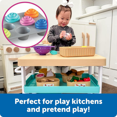 Learning Resources Smart Snacks Shape Sorting Cupcakes - Toddler Girl and Boys Toys, Play Food, Toy Kitchen Accesories