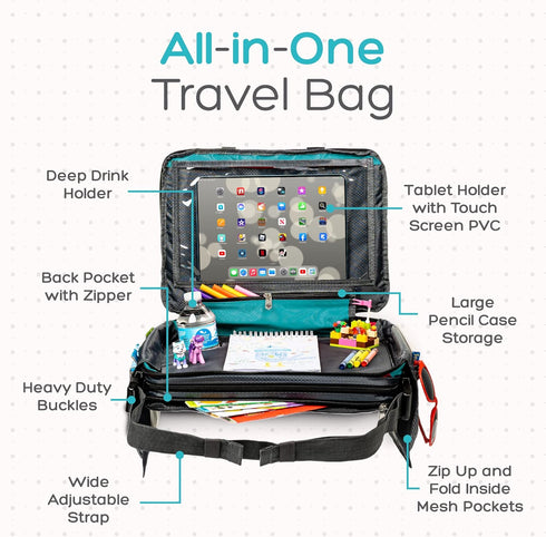BE Family Travel Kids Car Seat Travel Tray, Car Accessories for Children, Car Seat Snack Tray, Traveling Essentials