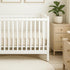 100% Frankie Fitted Crib Sheet Organic Cotton for Baby & Toddler Mattress, Soft & Breathable for Girls, Boys, Ivory