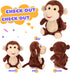 Talking Monkey Electric Plush Toy - Easfan Repeat What You Say Nodding Funny Interactive Buddy for Kids Toddlers,