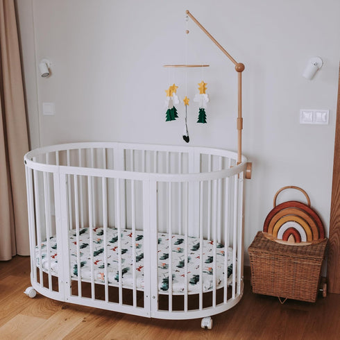Baby Crib Mobile Wooden Hanging Nursery Baby Mobile for Crib, Nursery Decor for Boys & Girls, Perfect Shower Gift