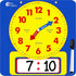 Large Dry Erase Magnetic Teaching Demonstration Clock - Kids Telling Time Learning Clock for Analog and Digital Time,