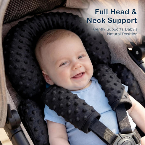 2-in-1 Pro Goleem Infant Car Seat Insert, Baby Head Neck Body Support, Soft Minky Newborn Car Seat Insert, Reversible