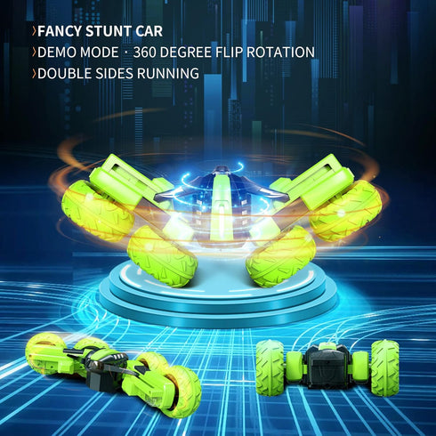 6+ 4WD 2.4Ghz 360 Amicool Remote Control Car Boy with Headlight, Hobby RC Car Stunt Kids Toy Gift for Boys Girls Years
