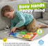 deMoca Busy Board for Toddlers, Montessori Wooden Activity Sensory Board, 10 Activities for Learning Fine Motor Skills