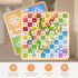 12 Inch 2-in-1 Set Wooden Ludo & Snakes Board Game, Reversible Travel with Storage Bag & Organizer Box (All-in-One