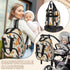 Shoblo Backpack Chicken Rooster Diaper Bag for Travel, Waterproof Diaper Bag with Insulated Bottle Pockets & USB Port
