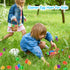 36PCS JIALWEN Plastic Easter Eggs Printed Fillable Eggs Bright Colorful for Easter Theme Party Easter Basket Stuffers