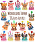 Woodland Themed Christmas Party Hats Making Kit with Chenille Stems & Stickers for DIY Art Craft Home Project