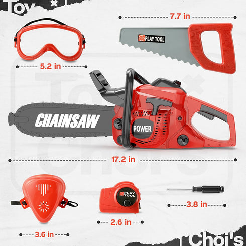 Set Set 3 4 5 6 7 8 Toy Choi's Toy Chainsaw - Chainsaw Toy for Kids Power Tool with Realistic Sound, Pretend Play Kids