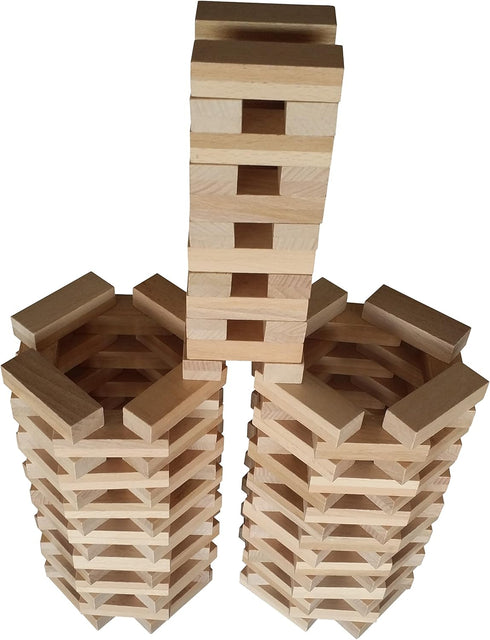 Magz Magnetic Wooden Bricks - 40 Piece Building and Stacking Set with Magnetized Natural Wood Blocks