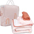 Set, 3 Sets, La Premura Boho Rainbow Baby Nursery Crib Bedding Piece Standard Size Crib Bedding Brown & Natural