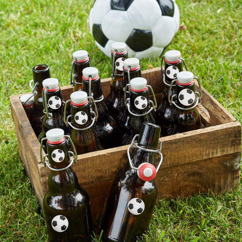 Outus 600 Pcs Self Adhesive Soccer Ball Stickers for Kids, 0.9" and 0.7" Sports Theme for Scrapbooks, Party Favors