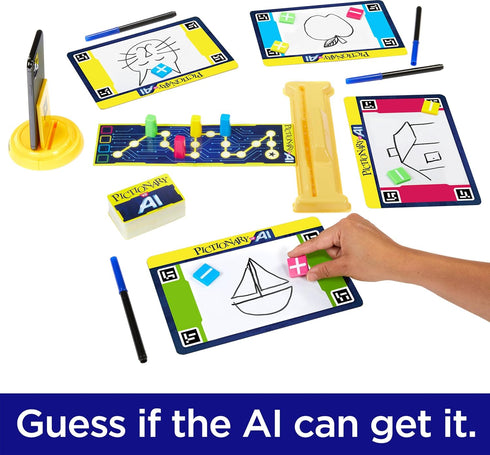 Mattel Games Pictionary Vs. AI - Family Game for Kids & Adults, Game Night for 2-4 Players