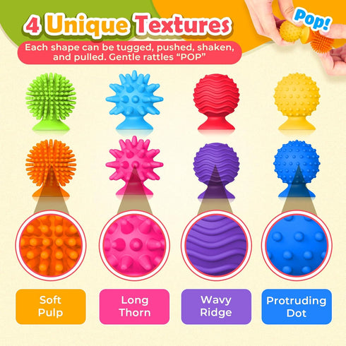 20 Pack Sensory Fidget Toys Kids Adults Textured Suction Cup Sensory Toys for Kids with Autism- Bulk Fidgets