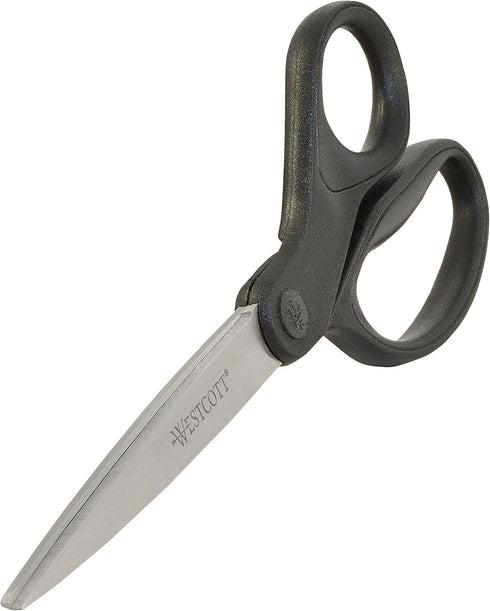 Westcott 16451 8-Inch KleenEarth Recycled Scissors for Office and Home, Black