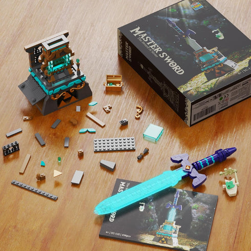 BOTW The Master Sword Glowing Building Block Set, Compatible with Lego Link’s Sword Toy Set for Ages 6-12, 498PCS