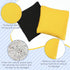 Sotiff Mini Nylon Cornhole Bean Bags 24 Pcs for Kids, Patriotic Hand Toss Party Game Supplies (Black, Yellow)