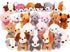 Niceup 24PCS Adopt a Puppy Party Favors Kids Mini Plush Dog Non-candy Easter Basket Stuffers Bulk Stuffed Animals Dog