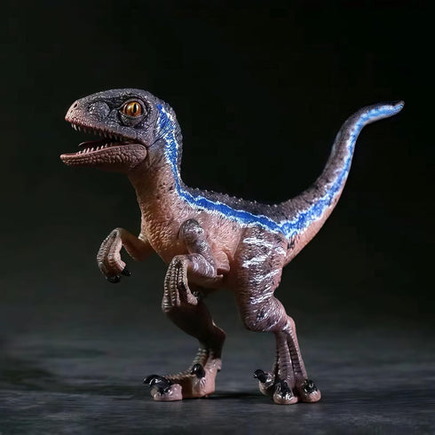 Gemini&Genius Dinosaur Toys Baby Velociraptor with Movable Jaw and Hands, Cake Topper, Collectible Action Figure
