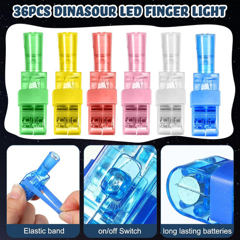 30 Pack Capoda Finger Lights for Kids Space Themed Party Favors Birthday Decorations Space Goodie Bags Stuffers Glow