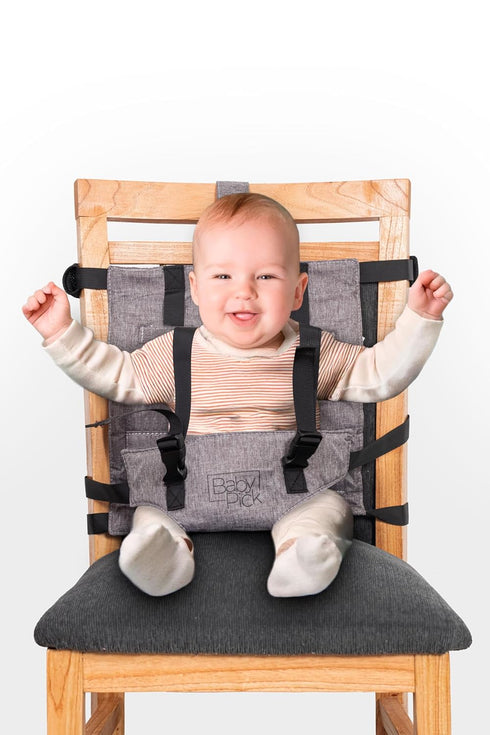 Portable High Chair for Travel by Baby Pick Harness Seat, Foldable &