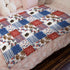 American Flag Eagle Football Plaid Baby Blanket, Independence Day Stars Stripes, Soft Swaddle Blanket for Infants