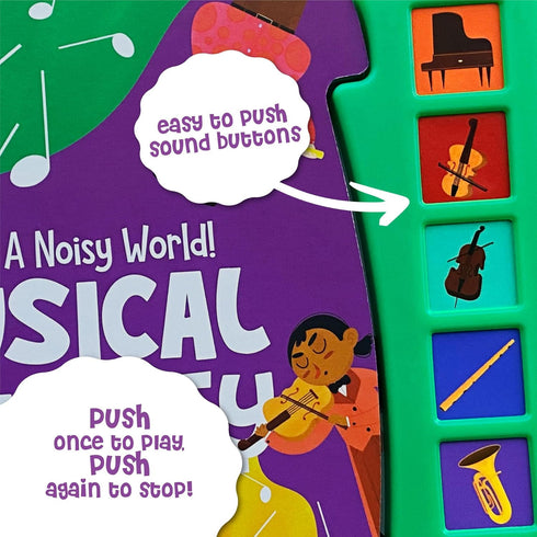 What A Noisy World! - Musical Journey Sound Book for Toddlers with 6 Different Sounds