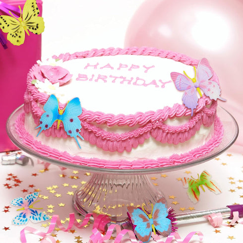 Plastic Butterflies Toy Action Figures, Lifelike Butterfly Decoration, Removable Reusable for Party Favor (36 Pieces)