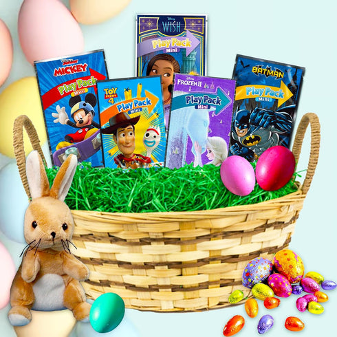 Mini Party Favor Set for Kids - 24 Grab n Go Play Packs with Coloring Pages & Stickers