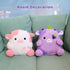 Kawaii Purple Cow Plush Stuffed Animals Pillow, Soft Cow Pillows, Birthday Gift Home Decoration for Kids Girls Boys
