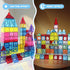 100PCS Set, 4D 3 4 5 6 7 8+ Paaxido Magnetic Tiles, Magnetic Blocks Diamond Magnet Building Blocks, STEM Preschool