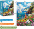 300 Pieces Puzzles for Adults–Colorful Garden By The Ocean Puzzle for Adults Children Elderly–Recycled Paper Puzzle 300 Pieces–Glossy, Sturdy Pieces Challenging Family Game Great Gift Idea (20.5x15in)