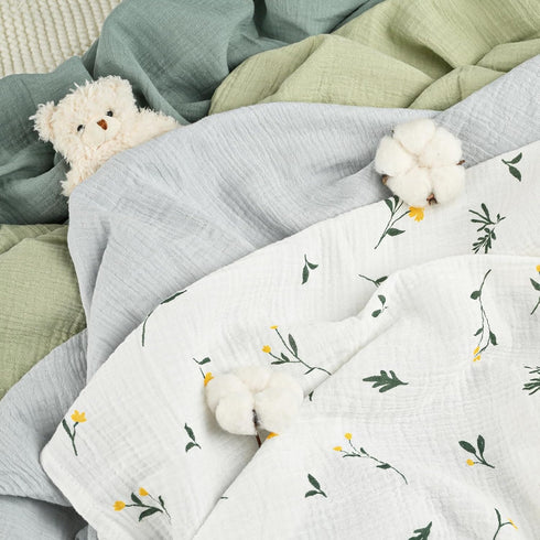 4-Pack 40 38 inches GLLQUEN BABY Muslin Swaddle Blankets for Girls Boy, Baby Blankets for Girl Boy, Newborn Receiving