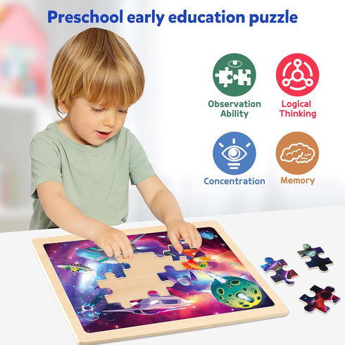 Box(12.2 9.4 3-5, 4-6, SYNARRY Large Space Planets Solar System Wooden Puzzles for Kids Gift * in), Puzzles