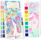 Watercolor Painting Coloring Books Pocket Watercolor Paint Bookmarks, Mess Free Paint with