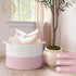 115L INDRESSME Extra Large Pink Laundry Basket for Nursery Stuffed Animal Storage, Blanket Rope Baby Baskets Kids Toy