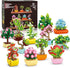 BIZNESMEN 12 Pack Succulent & Flower Building Block Set, 1255 PCS Botanical Garden
