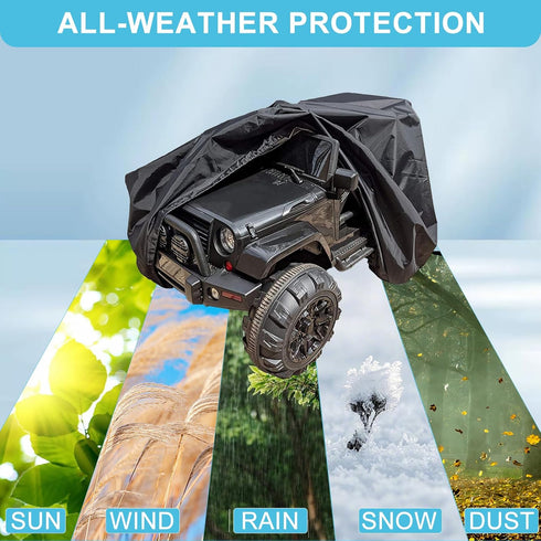tonhui Large Ride-On Truck Toy Car Cover, Outdoor Cover for Power Wheels, Kids Electric Car Cover Waterproof All