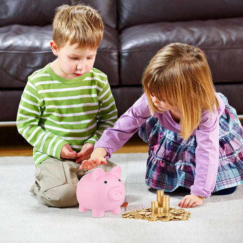 Large Cute Plastic Piggy Banks, Unbreakable Coin Bank for Girls and Boys, Fun Gifts for Birthday, Festival, Baby Shower