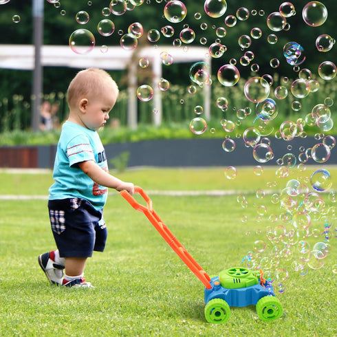 1-3, 1-Year-Old Summer 1 2 3 Lydaz Bubble Lawn Mower for Toddlers Kids Bubble Machine for Boys Toy Gifts, Gardening