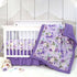 Set Set 4 Set Crib Bedding for Girls, Purple Baby Crib Bedding Piece, Baby Girl Nursery Bedding Including Comforter